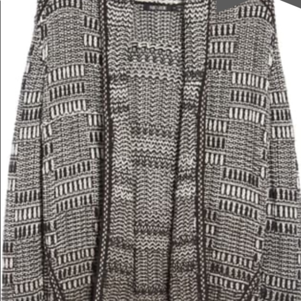 NIC+ZOE Open Front Cardigan Size-Large Color-Brown/White NWT - Picture 8 of 12